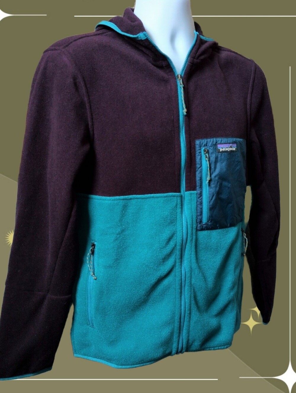 ✨ Nwt Mens Patagonia Microdini Zip Up Fleece Hoodie Size S